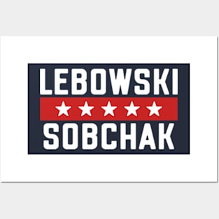 Vote Lebowski Sobchak 2024 Funny The Dude Political Campaign Posters and Art